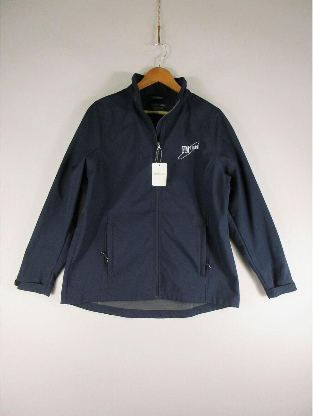 Trimark Jacket Womens L W Maxson Softshell Full Zip Navy Lightweight Windproof